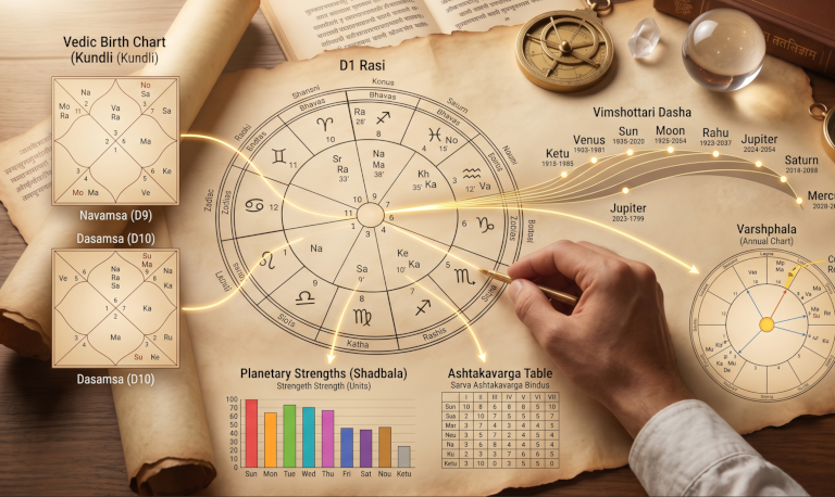 How to Read & Interpret Your Free Vedic Birth Chart | Step-by-Step Guide